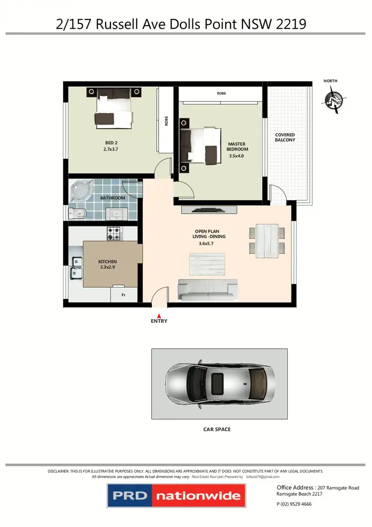 Floorplan of Homely unit listing, 2/157 Russell Avenue, Dolls Point NSW 2219
