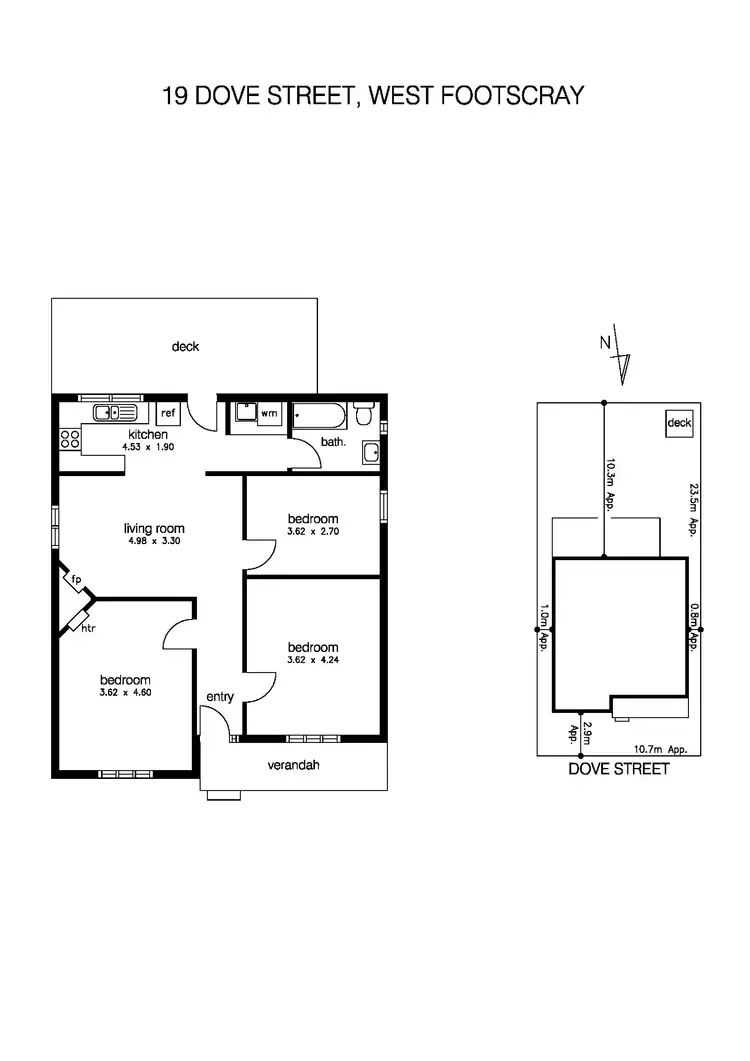 Floorplan of Homely house listing, 19 Dove Street, West Footscray VIC 3012