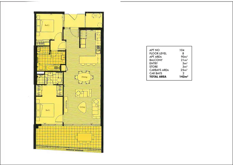 Floorplan of Homely house listing, 104/9 Coromandel Approach, North Coogee WA 6163
