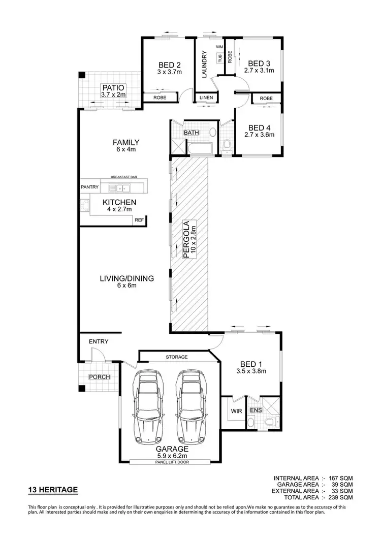 Floorplan of Homely house listing, 13 Heritage Close, Kirwan QLD 4817