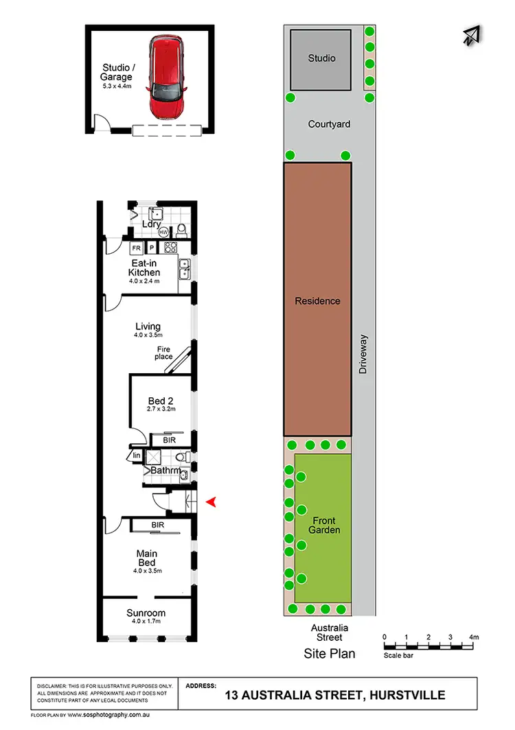 Floorplan of Homely semi-detached listing, 13 Australia Street, Hurstville NSW 2220