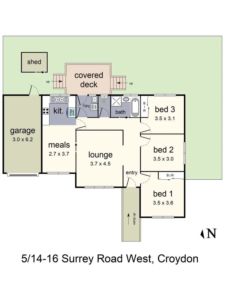 Floorplan of Homely unit listing, 5/14-16 Surrey Road West, Croydon VIC 3136