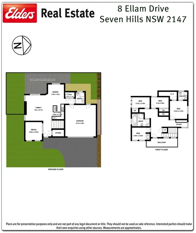 Floorplan of Homely house listing, 8 Ellam Drive, Seven Hills NSW 2147