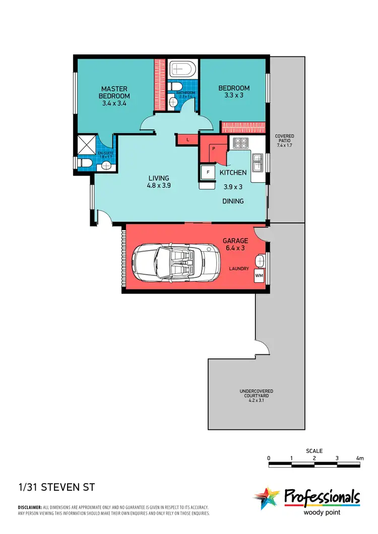 Floorplan of Homely unit listing, 1/31 Steven Street, Redcliffe QLD 4020
