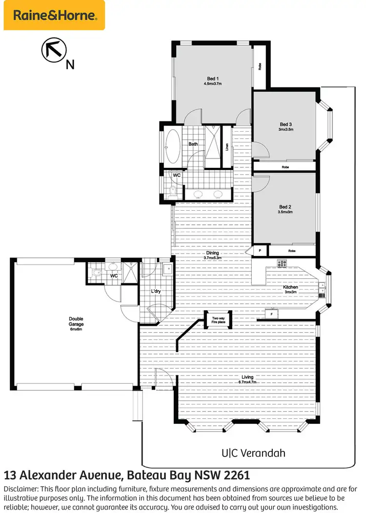 Floorplan of Homely house listing, 13 Alexander Avenue, Bateau Bay NSW 2261