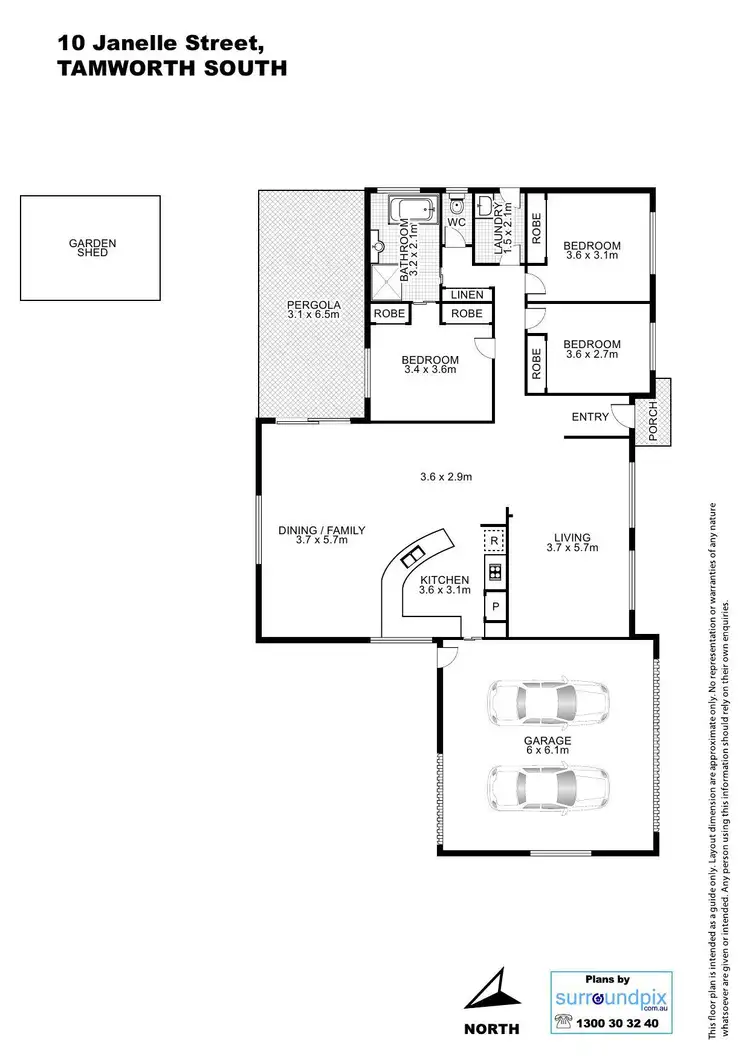 Floorplan of Homely house listing, 10 Janelle Street, Tamworth NSW 2340
