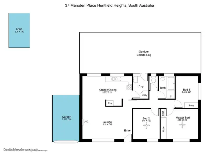 Floorplan of Homely house listing, 37 Marsden Place, Huntfield Heights SA 5163