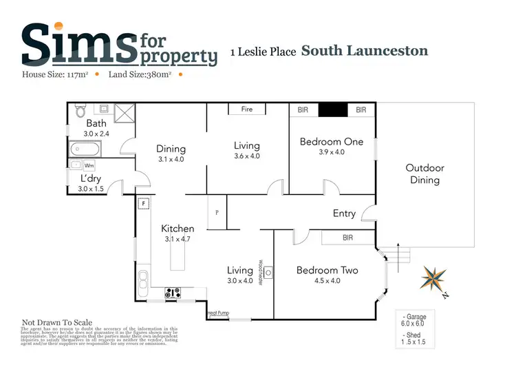 Floorplan of Homely house listing, 1 Leslie Place, South Launceston TAS 7249