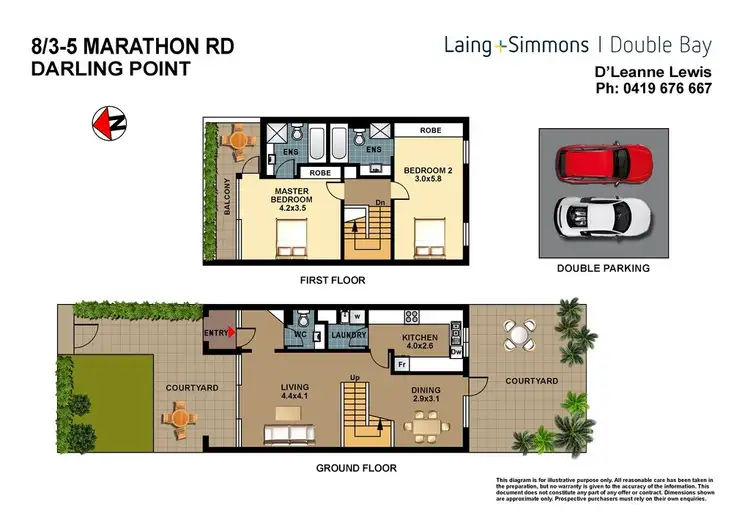 Floorplan of Homely apartment listing, Townhouse 8, 3 Marathon Road, Darling Point NSW 2027