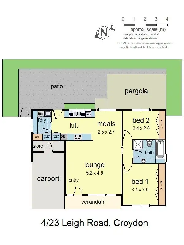 Floorplan of Homely unit listing, 4/23 Leigh Road, Croydon VIC 3136