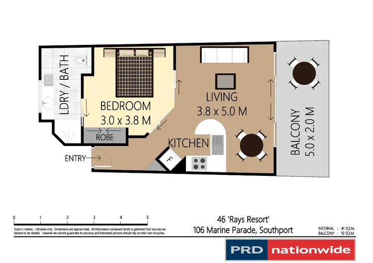 Floorplan of Homely apartment listing, 46/106-108 Marine Parade, Southport QLD 4215