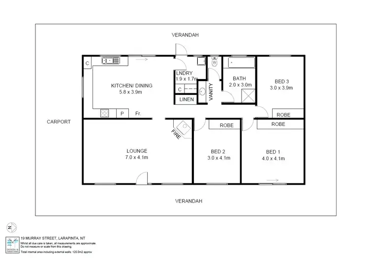 Floorplan of Homely house listing, 19 Murray Street, Larapinta NT 875