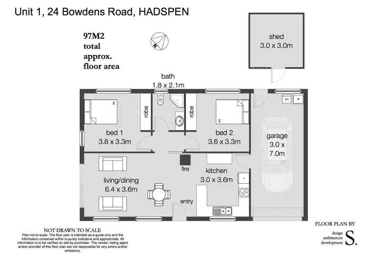 Floorplan of Homely unit listing, 1/24 Bowdens Road, Hadspen TAS 7290