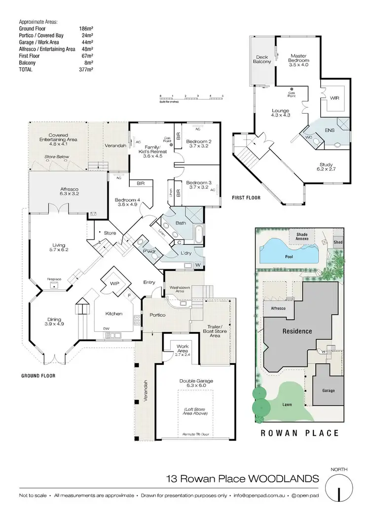 Floorplan of Homely house listing, 13 Rowan Place, Woodlands WA 6018