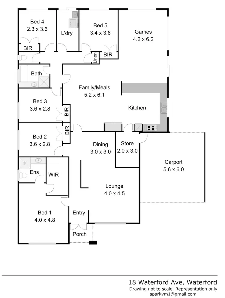 Floorplan of Homely house listing, 18 Waterford Avenue, Waterford WA 6152