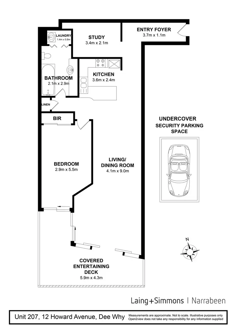 Floorplan of Homely apartment listing, 207/12 Howard Avenue, Dee Why NSW 2099