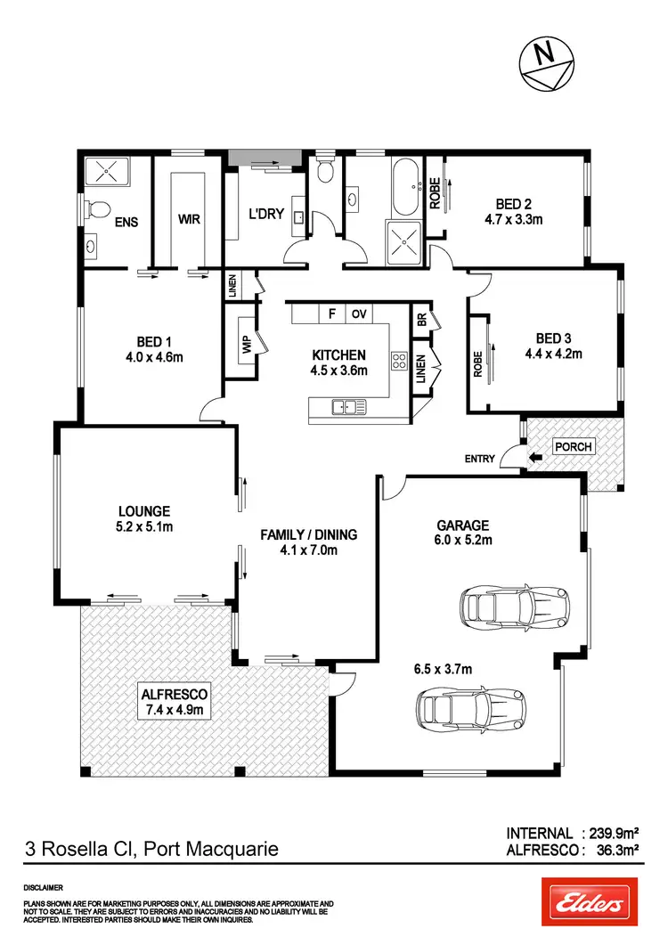 Floorplan of Homely house listing, 3 Rosella Close, Port Macquarie NSW 2444