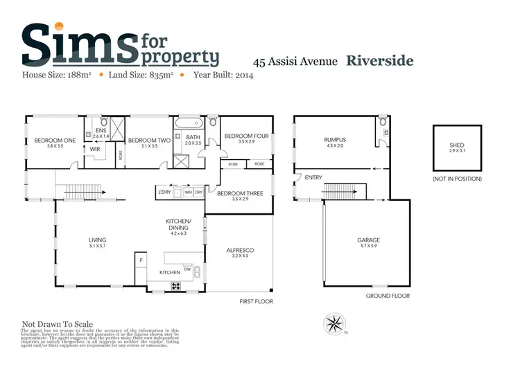 Floorplan of Homely house listing, 45 Assisi Avenue, Riverside TAS 7250
