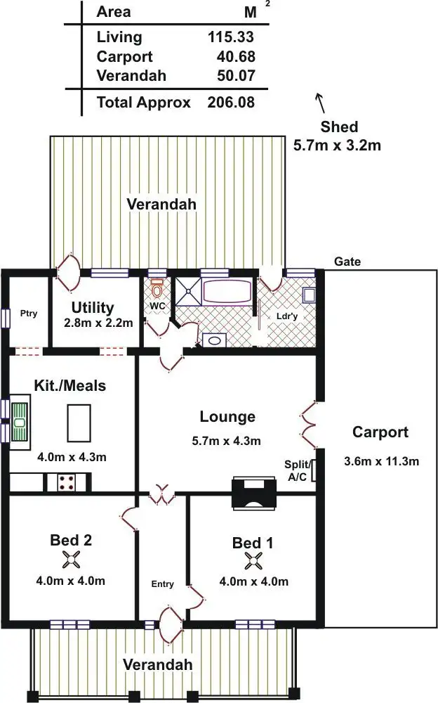Floorplan of Homely house listing, 10 North West Terrace, Owen SA 5460