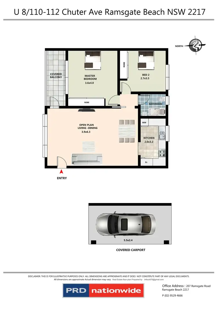 Floorplan of Homely unit listing, 8/110-112 Chuter Avenue, Ramsgate Beach NSW 2217