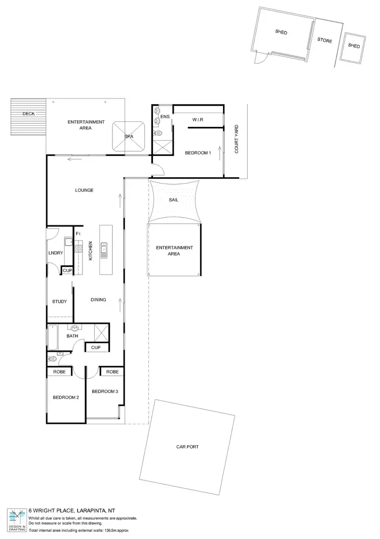 Floorplan of Homely house listing, 6 Wright Place, Larapinta NT 875