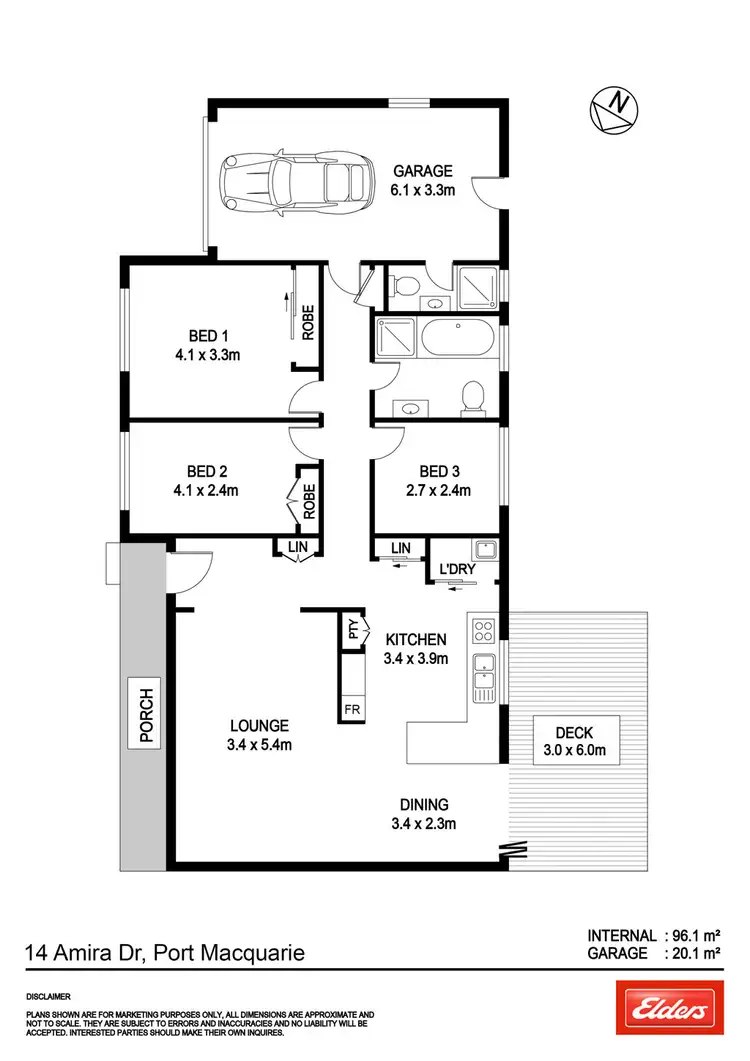 Floorplan of Homely house listing, 14 Amira Drive, Port Macquarie NSW 2444