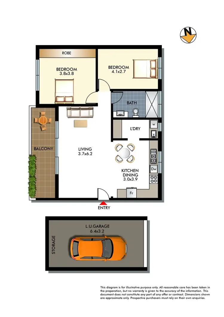 Floorplan of Homely apartment listing, 5/25 Dalley Street, Bondi Junction NSW 2022