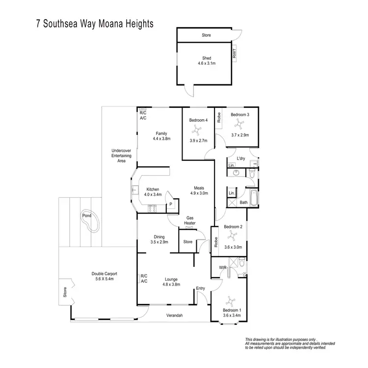 Floorplan of Homely house listing, 7 Southsea Way, Moana SA 5169