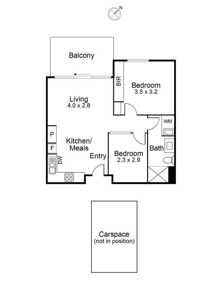 Floorplan of Homely apartment listing, 209/40 Altona Street, Kensington VIC 3031