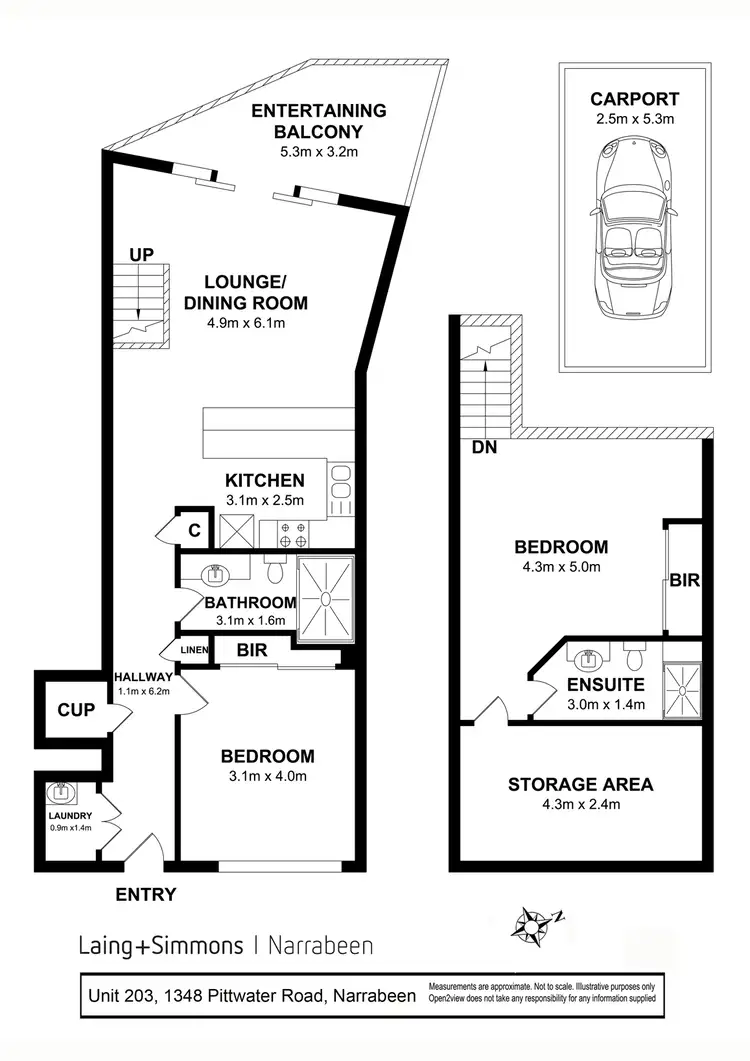 Floorplan of Homely apartment listing, 203/1348 Pittwater Road, Narrabeen NSW 2101