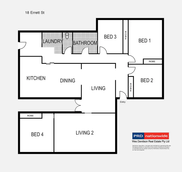 Floorplan of Homely house listing, 18 Errett Street, Horsham VIC 3400