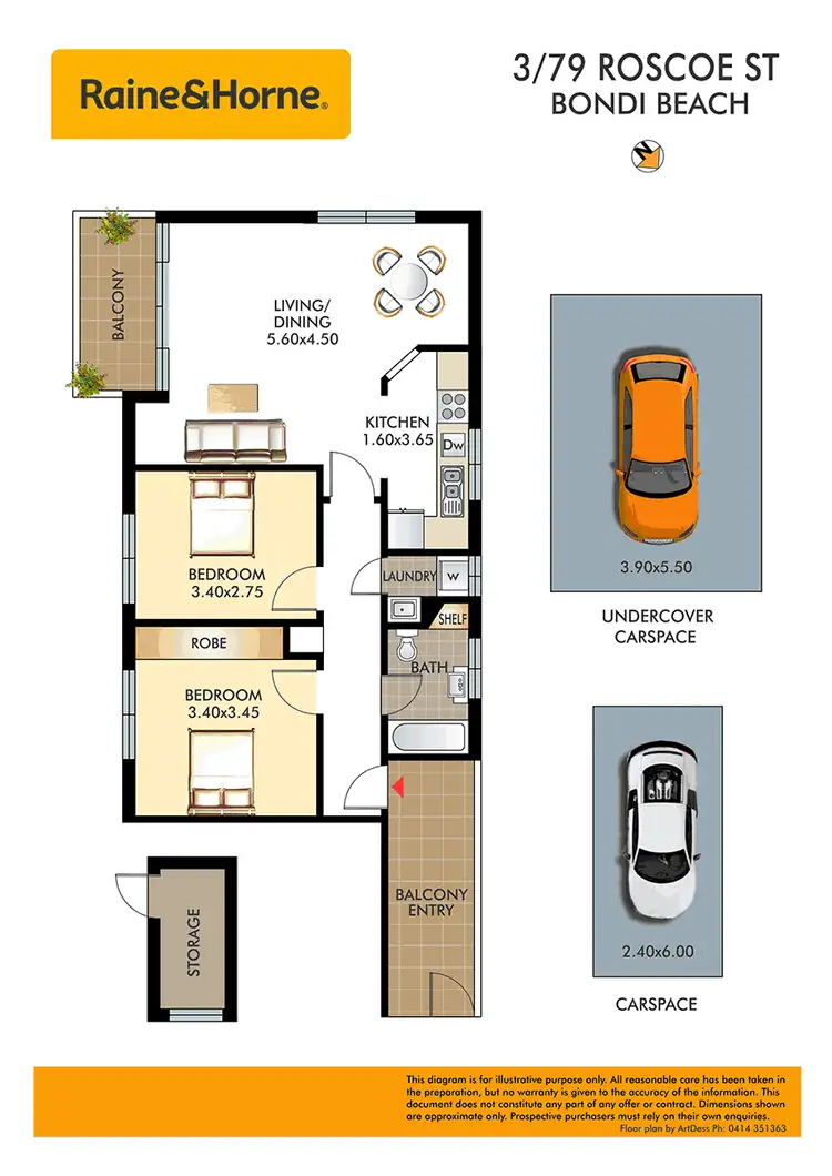 Floorplan of Homely apartment listing, 3/79 Roscoe Street, Bondi Beach NSW 2026