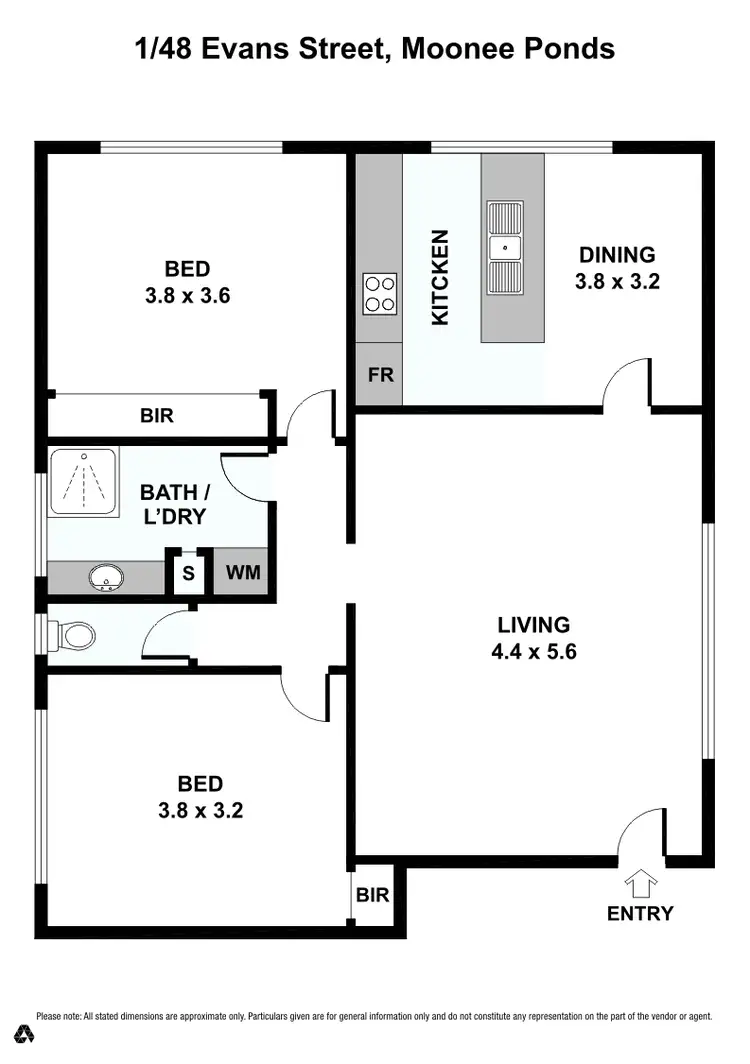 Floorplan of Homely apartment listing, 1/48 Evans Street, Moonee Ponds VIC 3039
