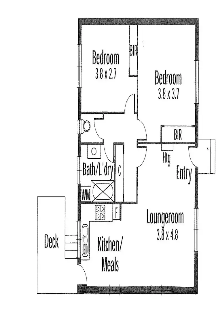 Floorplan of Homely unit listing, 2/100 Ferntree Gully Road, Oakleigh East VIC 3166