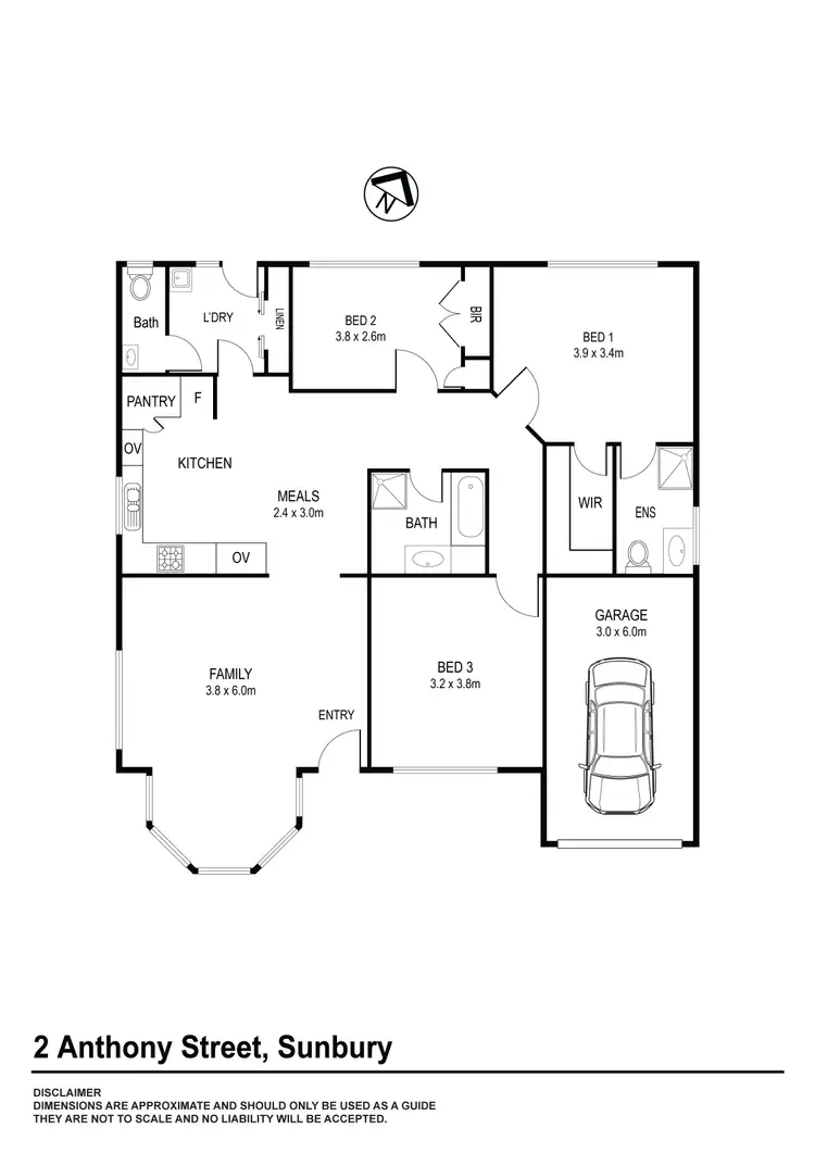Floorplan of Homely house listing, 2 Anthony Street, Sunbury VIC 3429