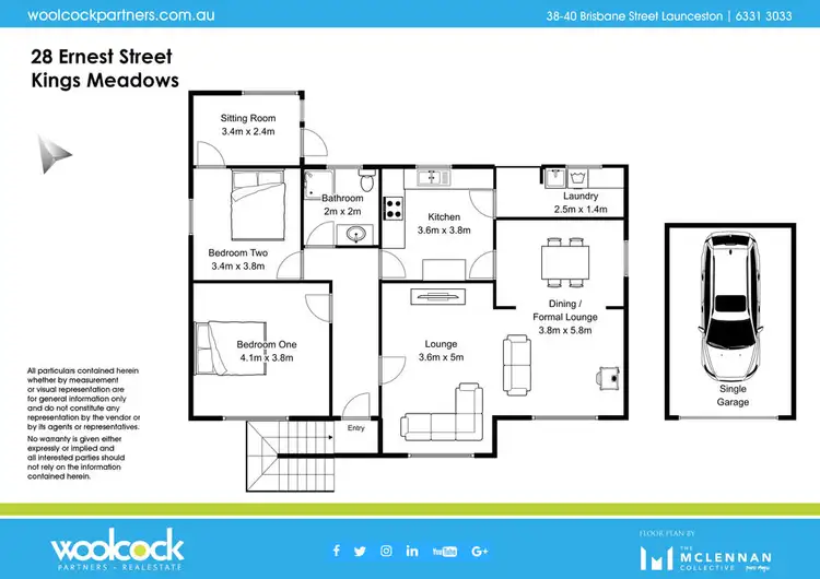Floorplan of Homely house listing, 28 Ernest Street, Kings Meadows TAS 7249