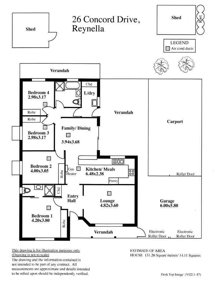 Floorplan of Homely house listing, 26 Concord Drive, Old Reynella SA 5161