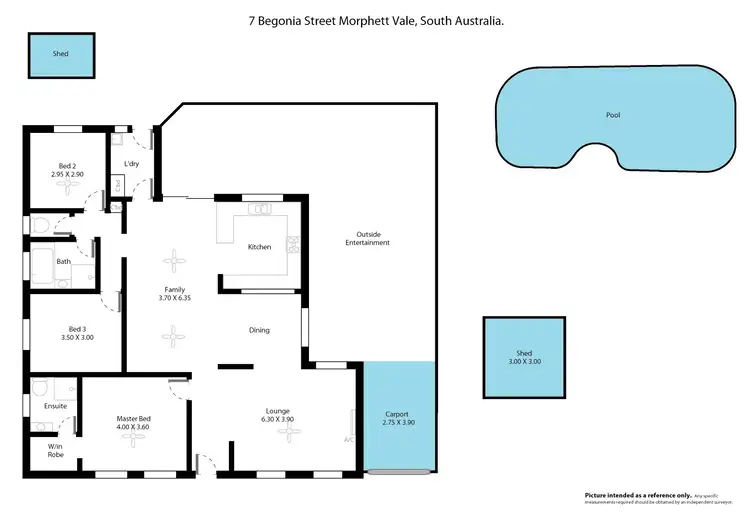 Floorplan of Homely house listing, 7 Begonia Street, Morphett Vale SA 5162