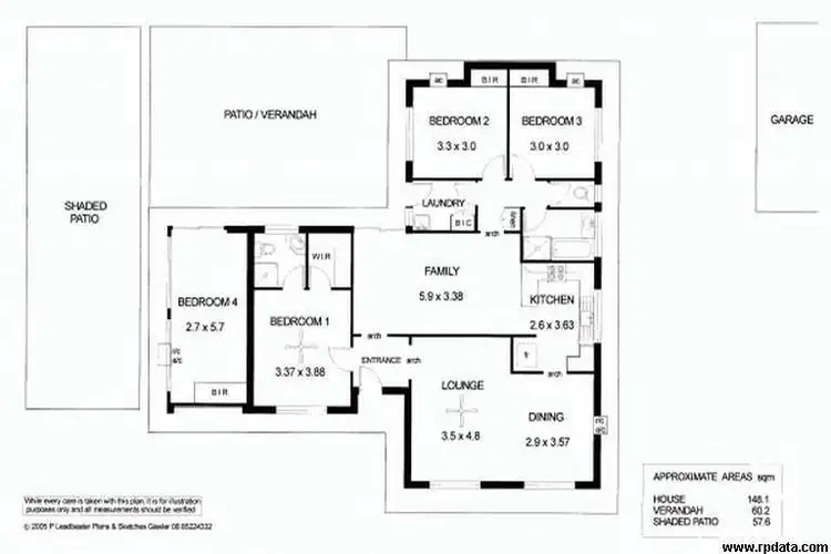 Floorplan of Homely house listing, 44 EVA STREET, Williamstown SA 5351