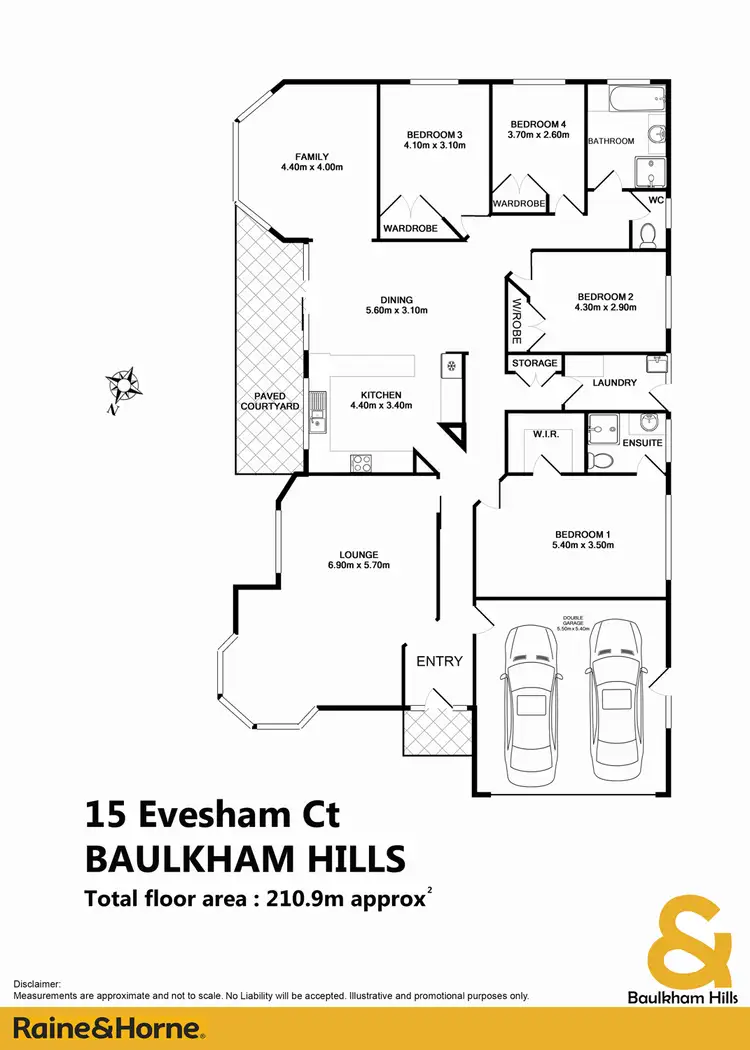 Floorplan of Homely house listing, 15 Evesham Court, Baulkham Hills NSW 2153