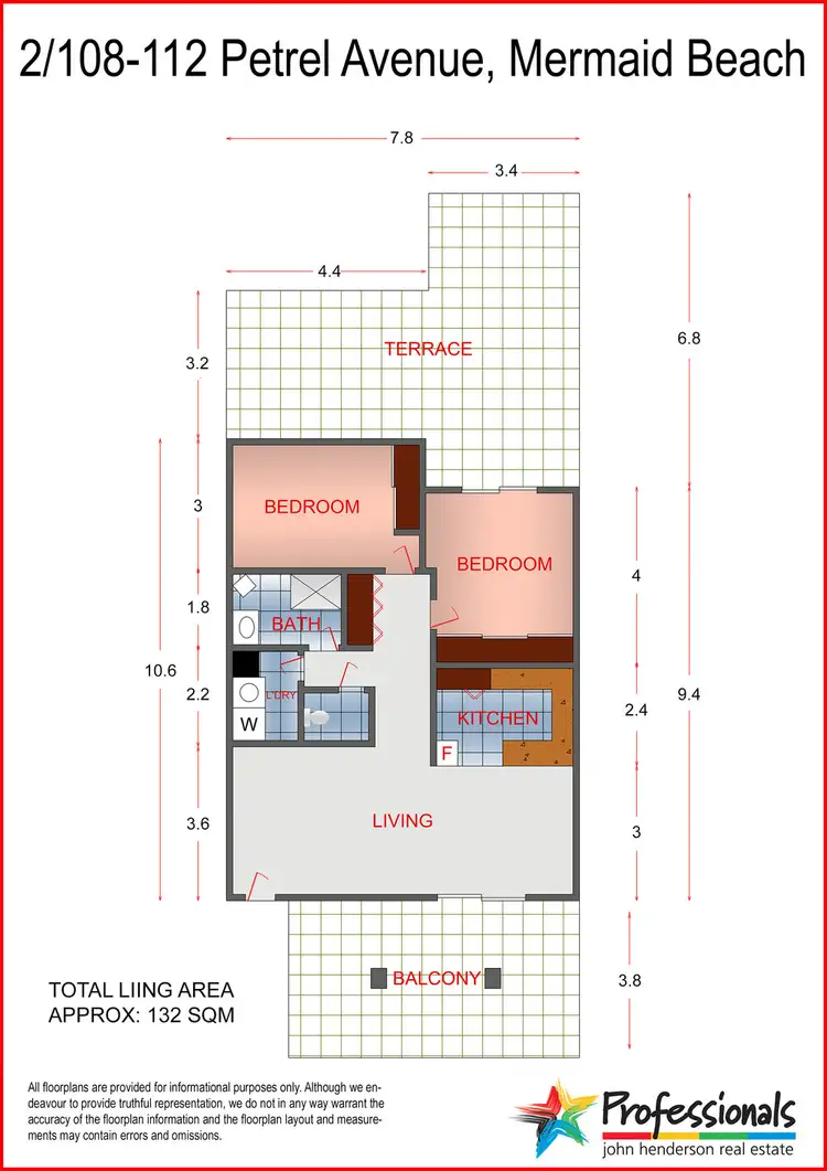 Floorplan of Homely unit listing, Unit @ / 108 Petrel Avenue, Mermaid Beach QLD 4218