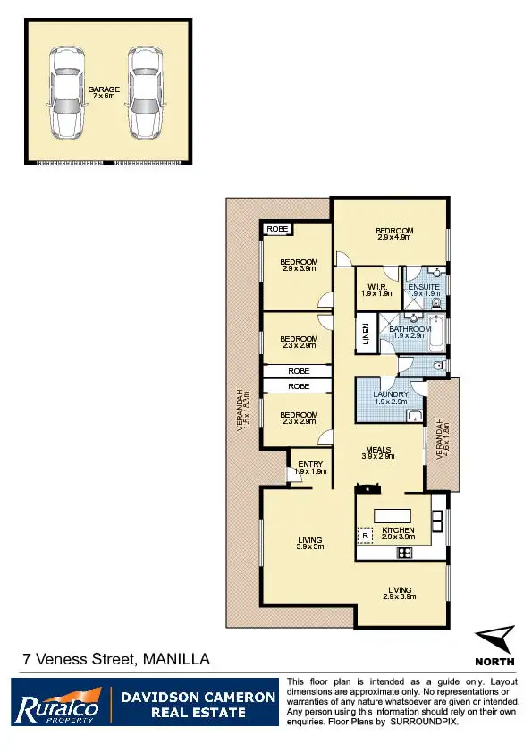 Floorplan of Homely house listing, 7 Veness Street, Manilla NSW 2346