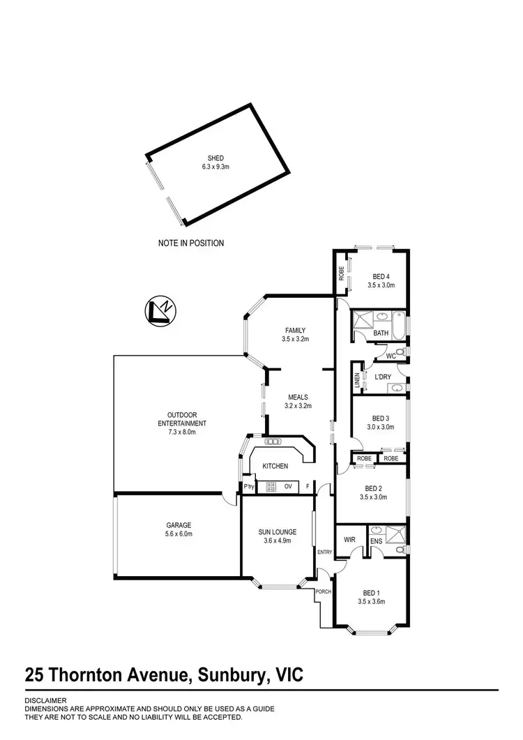 Floorplan of Homely house listing, 25 Thornton Avenue, Sunbury VIC 3429