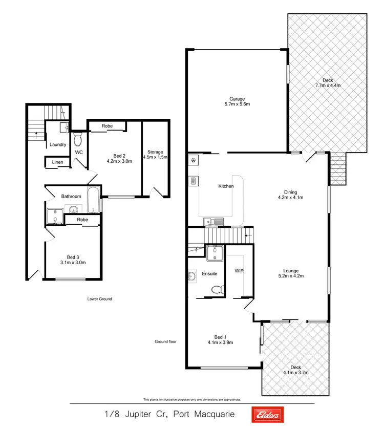 Floorplan of Homely townhouse listing, 1/8 Jupiter Crescent, Port Macquarie NSW 2444