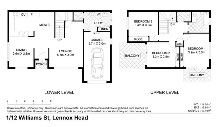 Floorplan of Homely semi-detached listing, 1/12 WILLIAMS STREET, Lennox Head NSW 2478