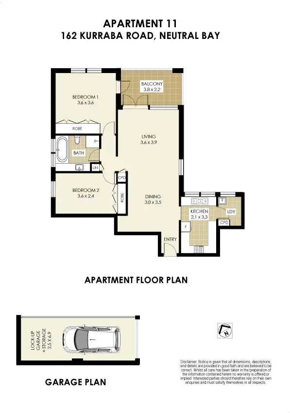 Floorplan of Homely apartment listing, 11/162 Kurraba Road, Neutral Bay NSW 2089
