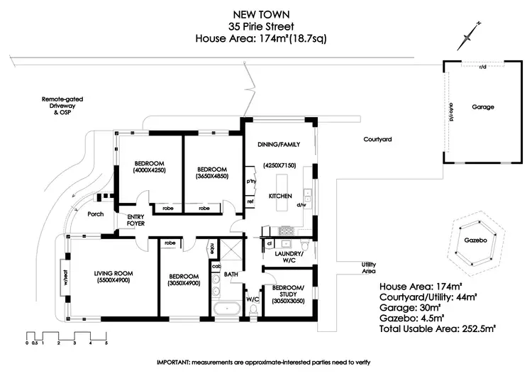 Floorplan of Homely house listing, 35 Pirie Street, New Town TAS 7008