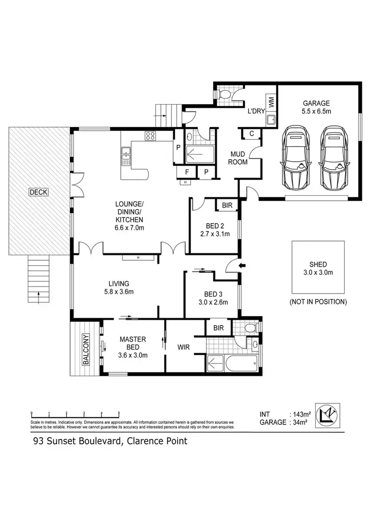 Floorplan of Homely house listing, 93 Sunset Boulevard, Clarence Point TAS 7270