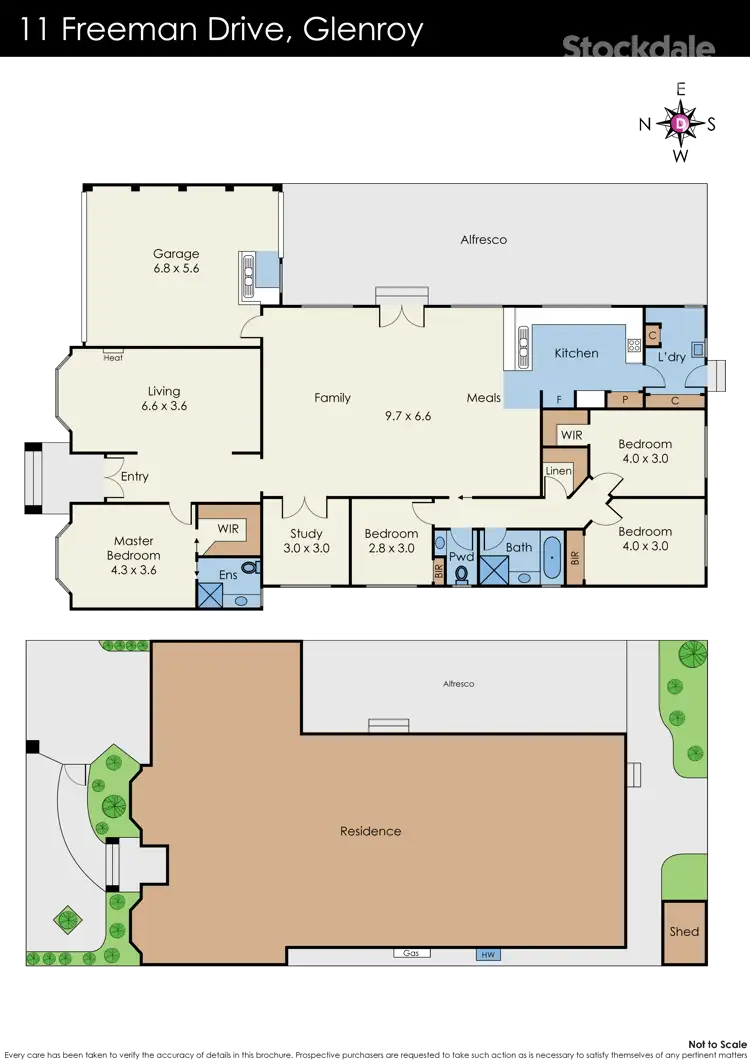 Floorplan of Homely house listing, 11 Freeman Drive, Glenroy VIC 3046