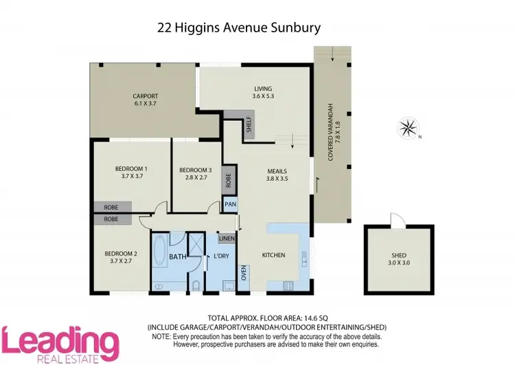 Floorplan of Homely house listing, 22 Higgins Avenue, Sunbury VIC 3429